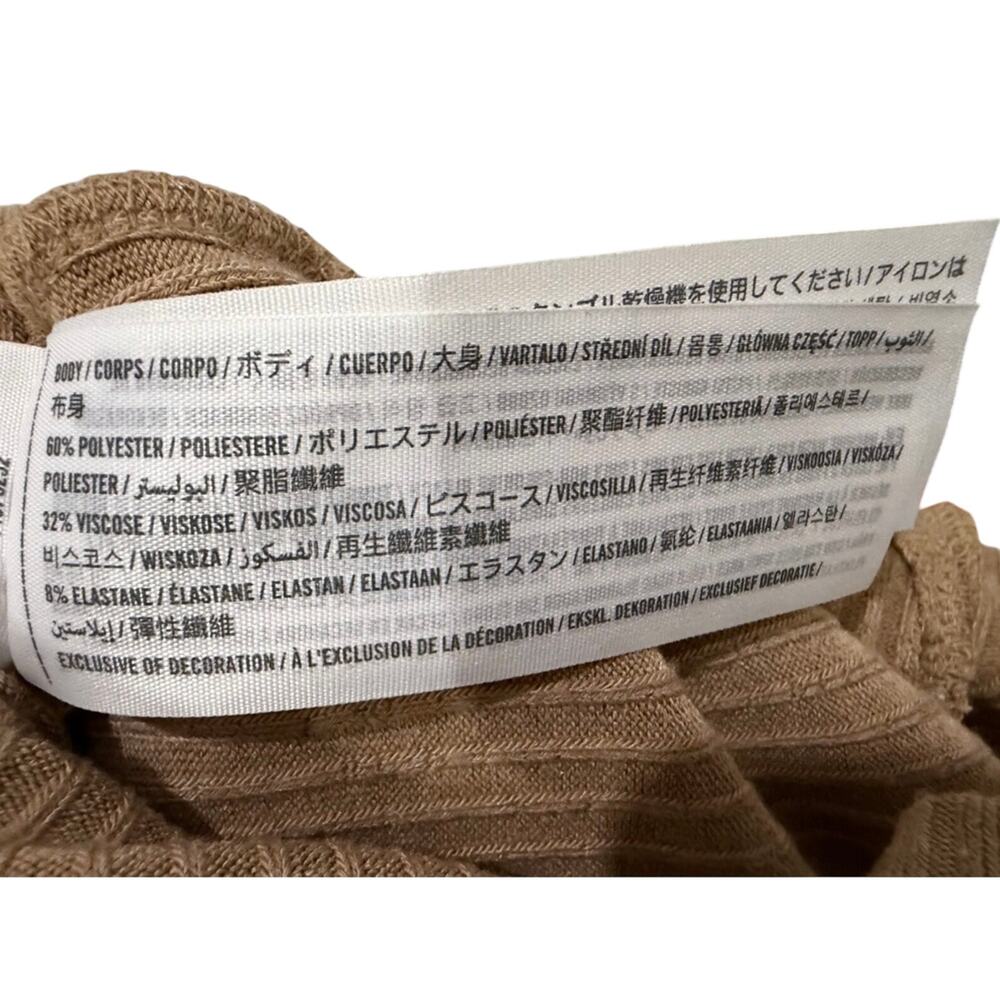 Abercrombie & Fitch Ribbed Midi Skirt in Camel | Size M - Picture 5 of 5